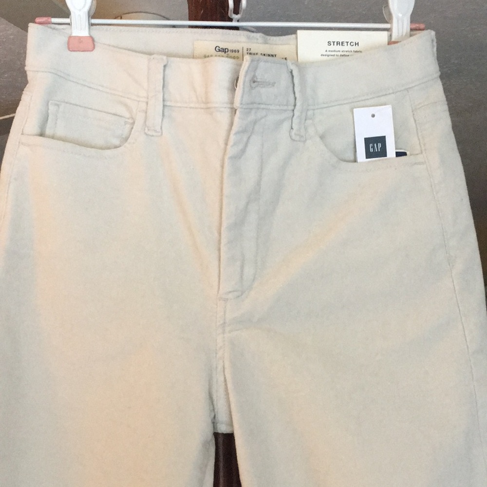 GAP velvet jeans True Skinny High Rise NWT